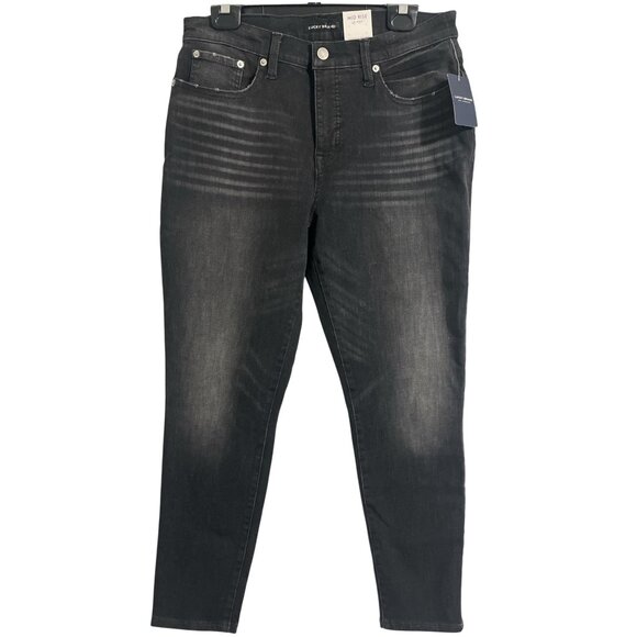 LUCKY BRAND New Women Jeans Ava Mid Rise Skinny in Black size 12/31 - Picture 2 of 15